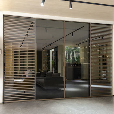Porte coulissante interne en aluminium gris ODM