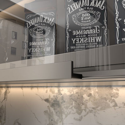 Profil de meubles en aluminium modulaire de cuisine par électrophorèse pour porte de cabinet
