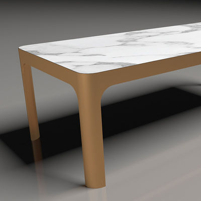180x90 150x80 Meubles de table à thé en aluminium marbre