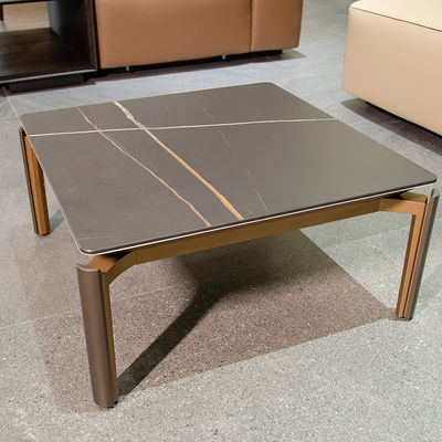 Table à manger extensible en marbre en plaque de roche carré rectangulaire OEM