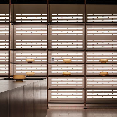 Système mural de bibliothèque modulaire en aluminium anodisé pour meubles domestiques avec lumières à LED