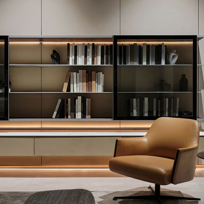 Armoire modulaire en aluminium moderne Buffet Hutch Unité murale de style minimaliste