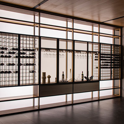 Bar Wine Armoire modulaire en aluminium Almirah étagères murales pour la cuisine
