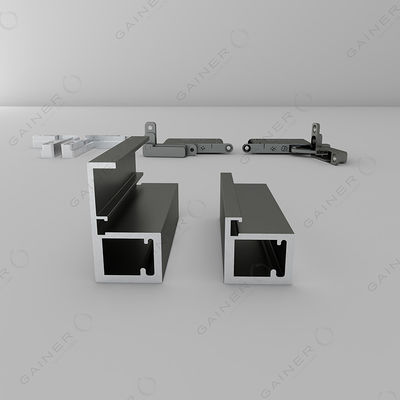 Armoire de cuisine modulaire en alliage d'aluminium sans cadre