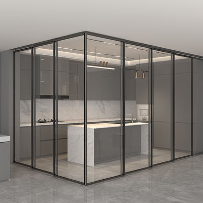 Porte de verre coulissante en aluminium de 8 mm d'épaisseur pour les cloisons du salon