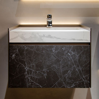 Unités flottantes de stockage de lavabo et de miroir pour salle de bains