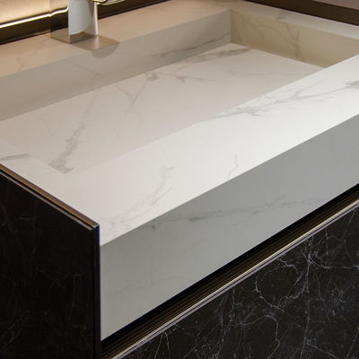 Salle de bains de luxe évier 1500mm Cabinet miroir Vanité et bassin Combo