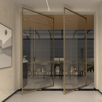 Porte à pivot intérieur en aluminium de luxe étanche au vent