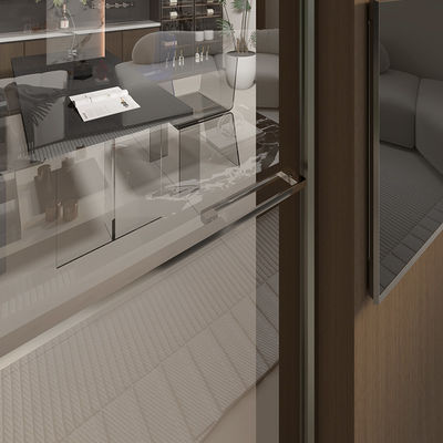 Portes intérieures en aluminium de catégorie A portes pivotantes en verre transparent