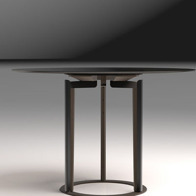 OEM Meubles de salon de luxe Pieds noirs Table ronde