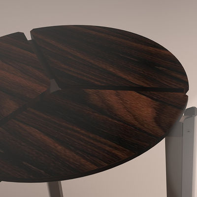 OEM Meubles de salon de luxe Pieds noirs Table ronde