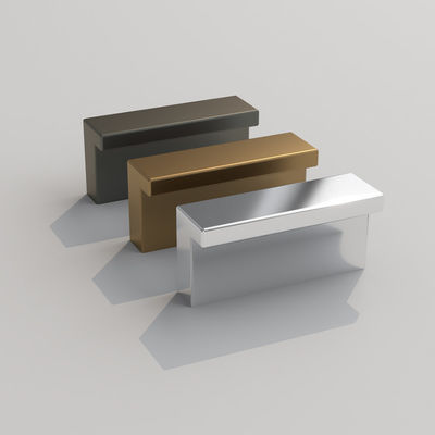 Finition de polissage bouton d'armoire en aluminium chrome Champagne brossé