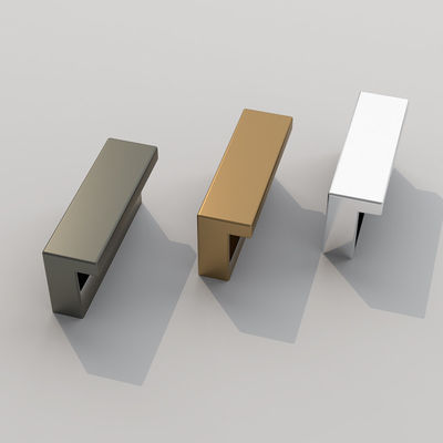 Finition de polissage bouton d'armoire en aluminium chrome Champagne brossé