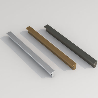 Manche de matériel de meubles en chrome Profil d'aluminium Manche de garde-robe