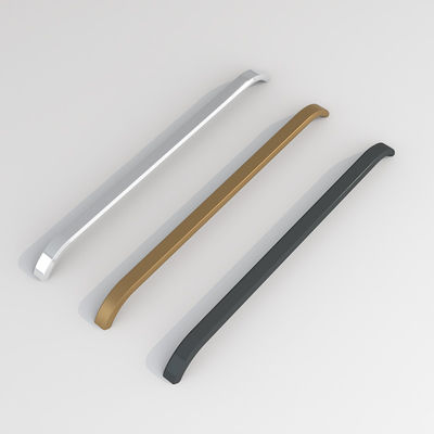 Alliage d'aluminium, poignées de garde-robe moderne, noir, couleurs mates