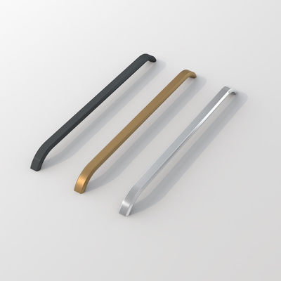 Alliage d'aluminium, poignées de garde-robe moderne, noir, couleurs mates
