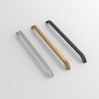 Alliage d'aluminium, poignées de garde-robe moderne, noir, couleurs mates