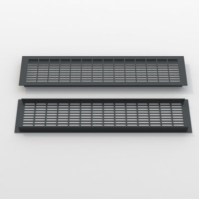 Grille de ventilation en alliage d'aluminium d'argent 110 * 250 mm pour la climatisation Diffuseur d'air de retour