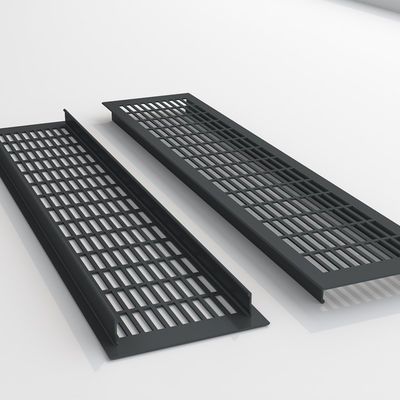 Grille de ventilation en alliage d'aluminium d'argent 110 * 250 mm pour la climatisation Diffuseur d'air de retour