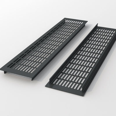 Grille de ventilation en alliage d'aluminium d'argent 110 * 250 mm pour la climatisation Diffuseur d'air de retour