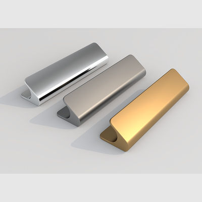 Finition anodisée à la poignée en aluminium en forme de V pour la décoration du bureau à domicile